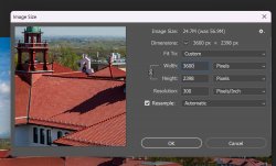 Screenshot of the Photoshop Image Size dialog box