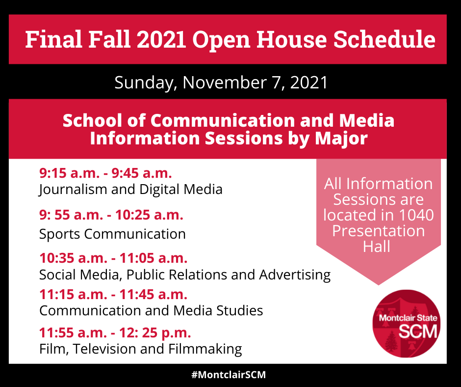 Open House Set For Sunday, November 7 – School Of Communication And Media - Montclair State